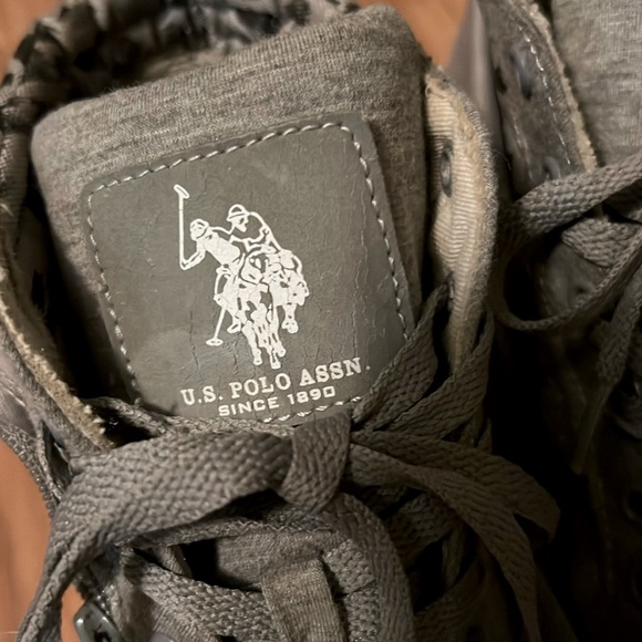 Polo Sport Grey High Tops with gray leapord size 8 - Picture 3 of 7